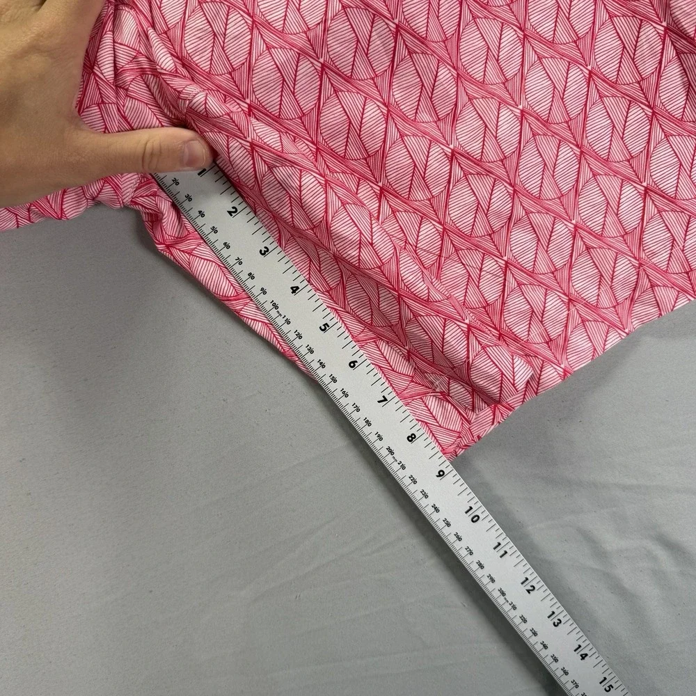 Ted Baker Swim Shorts Mens 6 Pink Geometric Zipper Pockets Trunks Boardshorts
